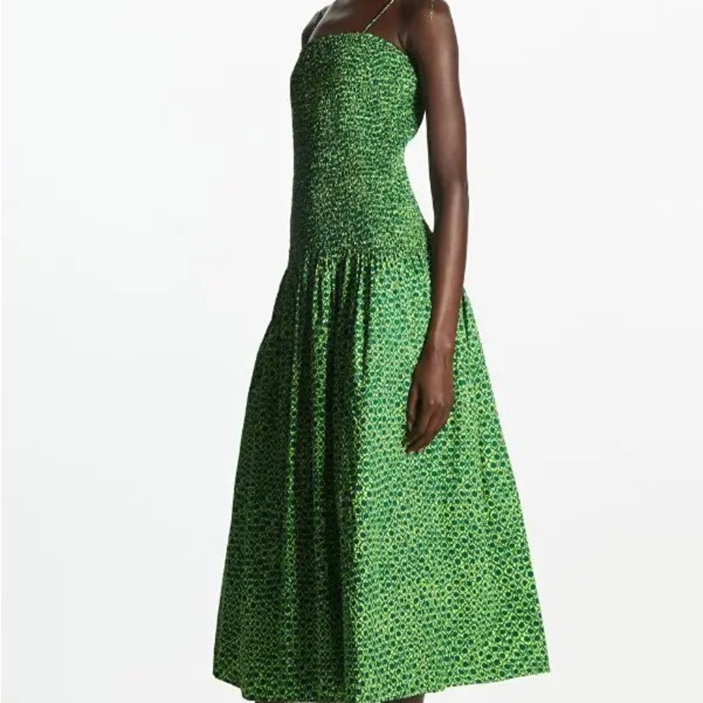NWOT COS Shirred Midi Dress